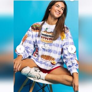 Nwt Queen of sparkles USA picnic sweatshirt